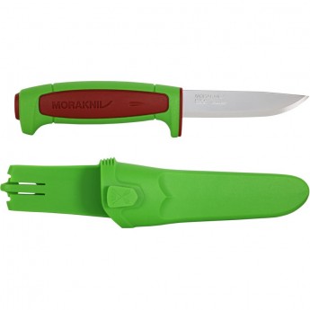 Нож MORAKNIV BASIC 546 лимитированный 2024 нержавеющая сталь, пластиковая ручка (зеленая) терракотовая вставка