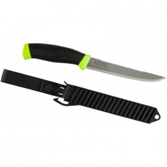 Нож MORAKNIV FISHING COMFORT SCALER 150, серейтор на обухе, лайм